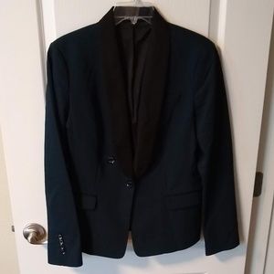 Express Navy Black Tuxedo Blazer 12